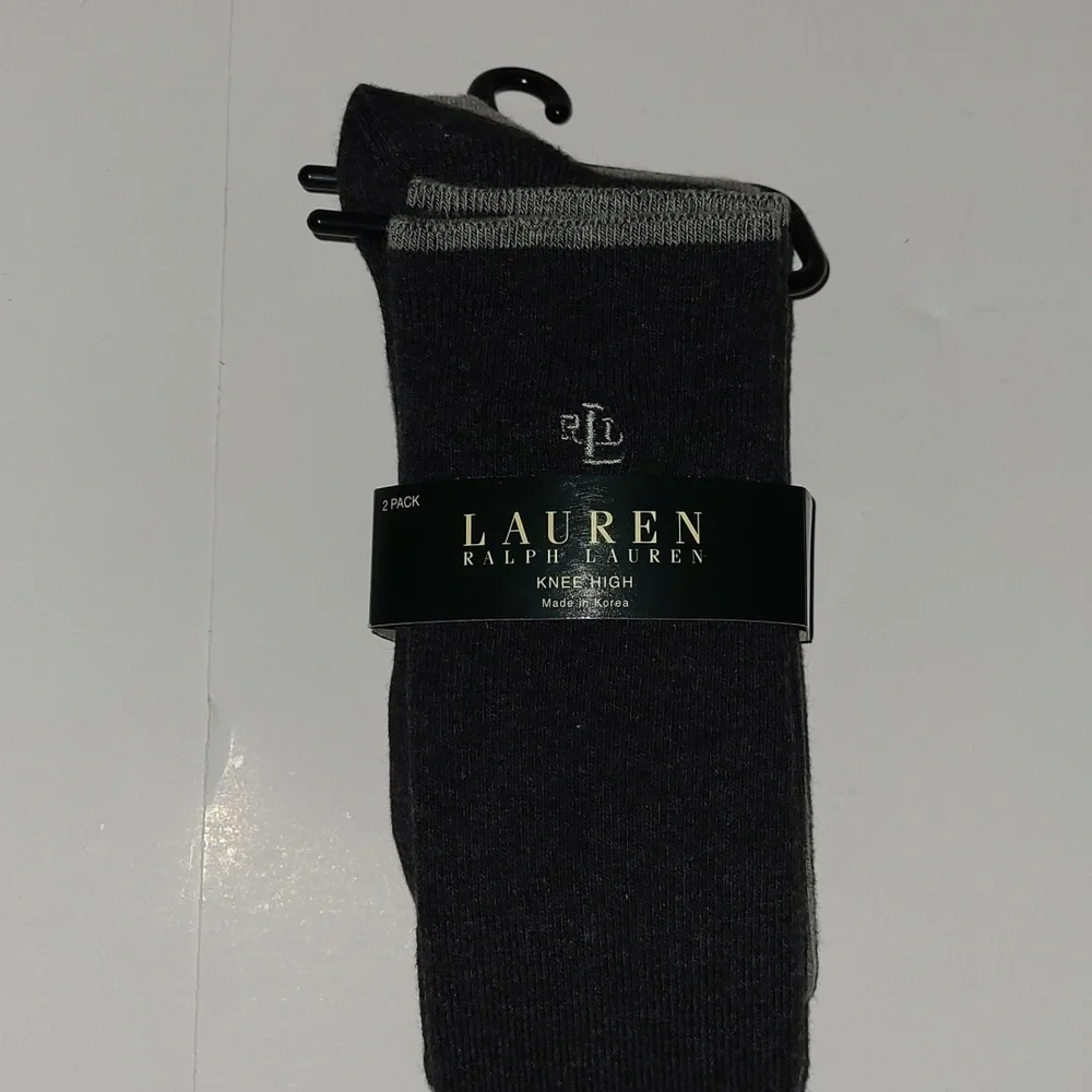 Lauren by Ralph Lauren Women's Knee Socks - NWT - 2 pr (charcoal. & Heather gry - Picture 1 of 2